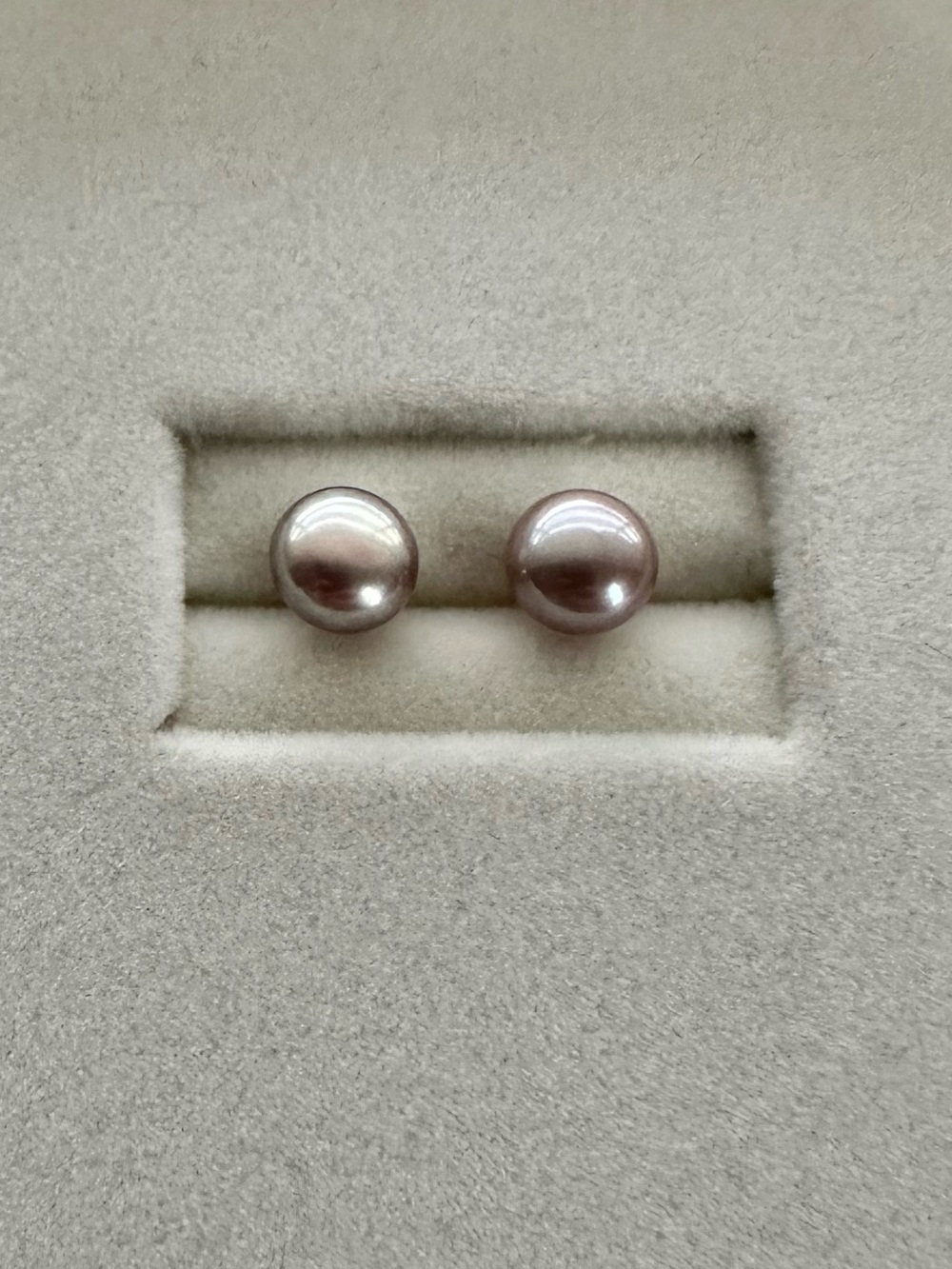 Classic Grey Freshwater Pearl Stud Earrings - Elegant Women's Jewelry